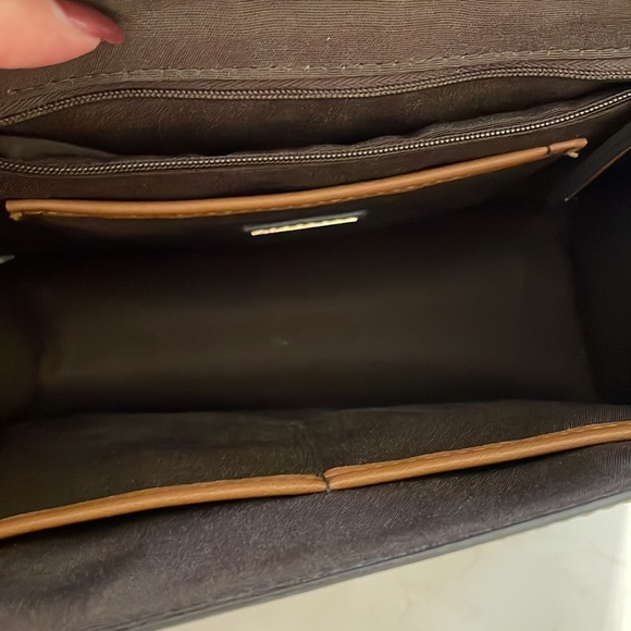 Aldo cream and brown purse with single handle - Picture 7 of 14